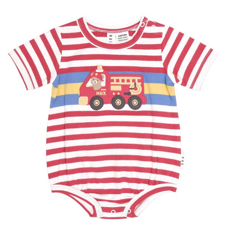 Huxbaby Fireman Stripe Romper image number 0